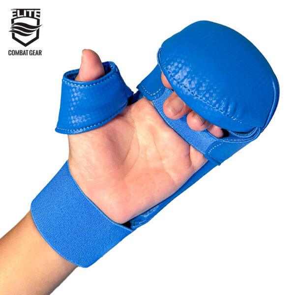 Guantes de Karate (Con pulgar) Azul - Image 5